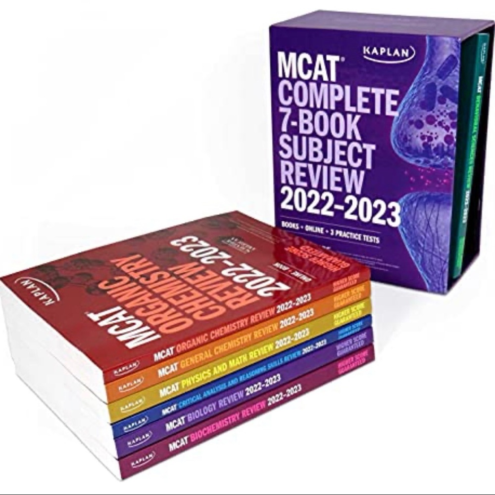 Kaplan MCAT 7-Book Review Set with Colorful Covers